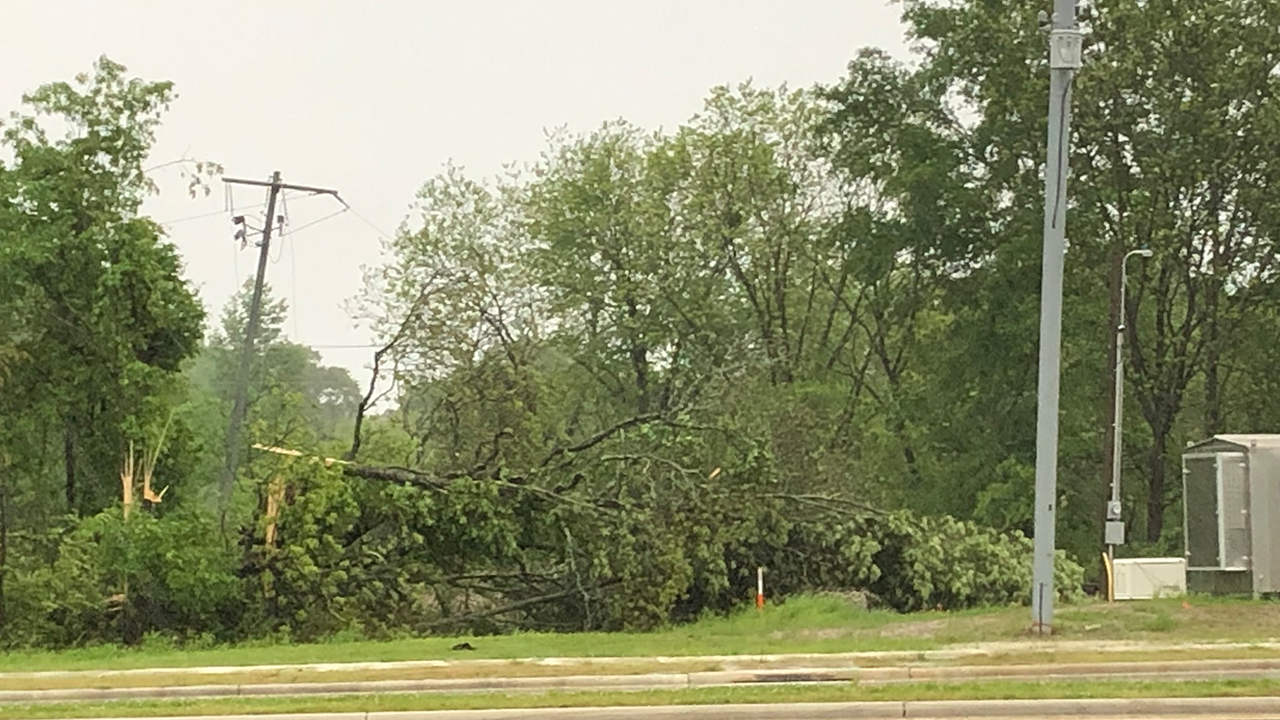 Storm damage in Ridgeland, Mississippi